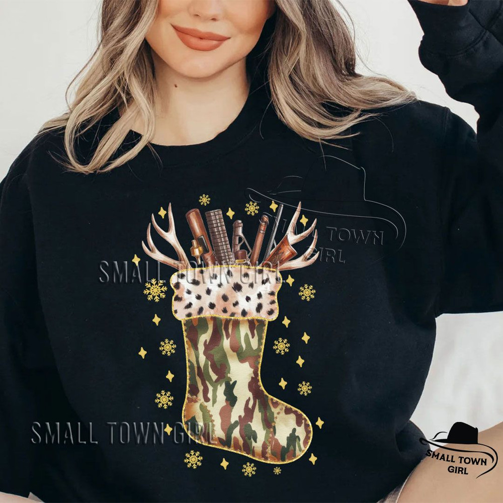 Camo Christmas Stocking Hunting Western Png Camo Christmas Stocking Png Western Christmas Png Dalma 3