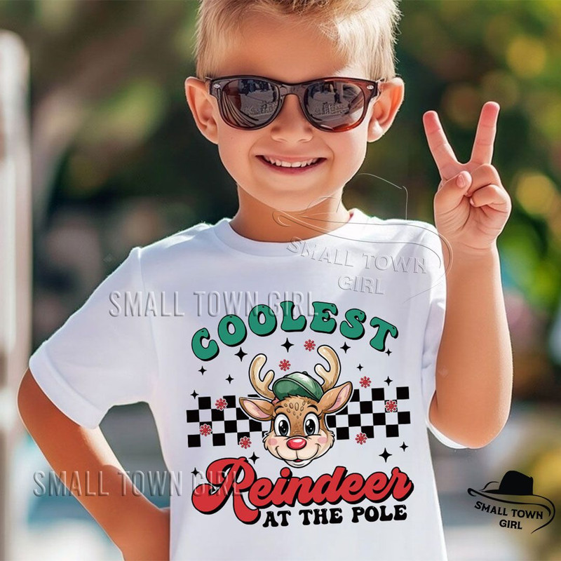 Coolest Reindeer At The Pole Kid Xmas Png North Pole Christmas Png Boy Christmas Reindeer Png Kids  1