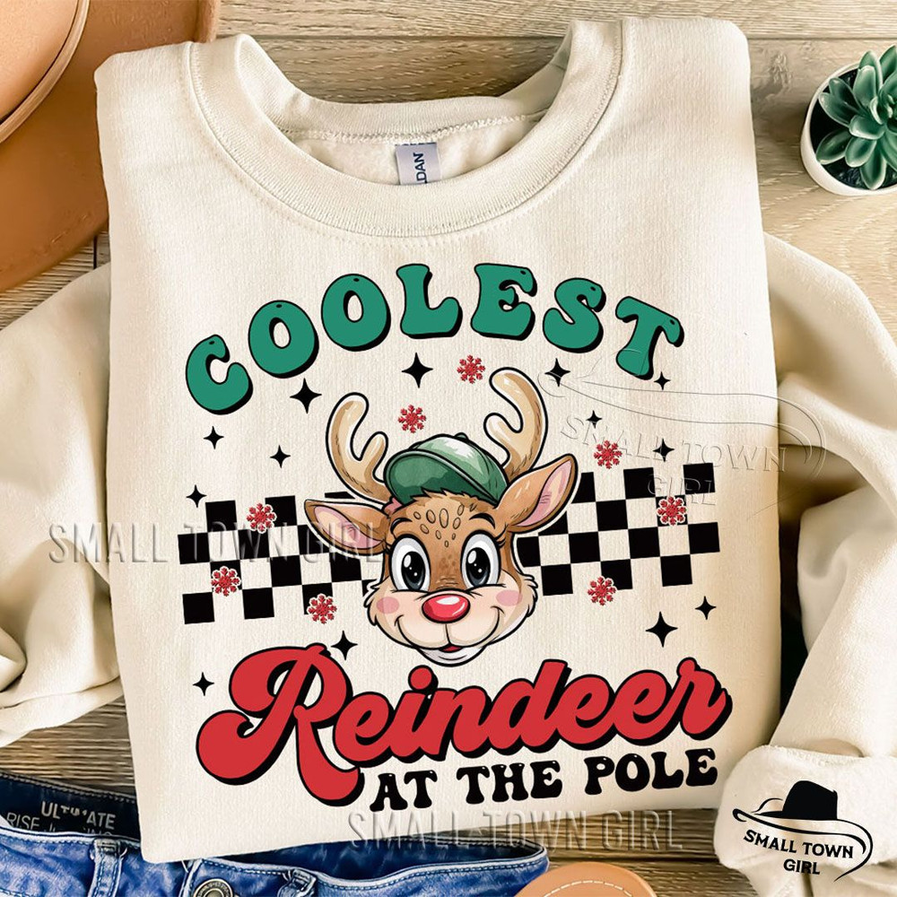 Coolest Reindeer At The Pole Kid Xmas Png North Pole Christmas Png Boy Christmas Reindeer Png Kids  4