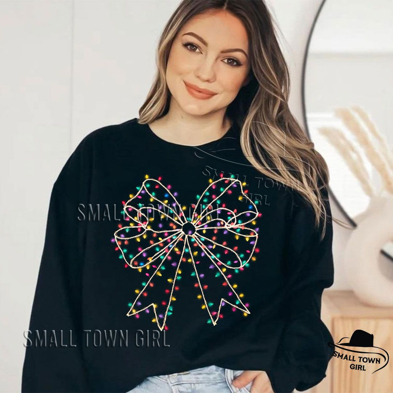 Christmas Light Coquette Bow Png Christmas Season Png New Year Png Christmas Png Retro Christmas Sh 4