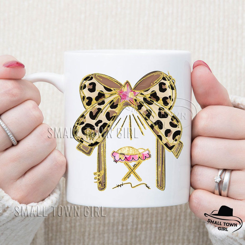 Leopard Bow Nativity Coquette Christmas Png Bow Manger Png Christmas Bow Colorful Christmas Png Chr 6