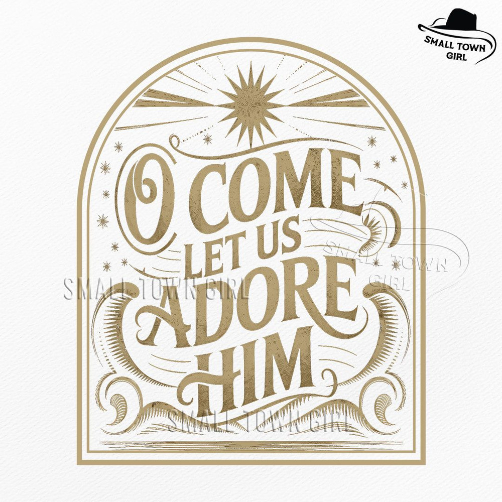 O Come Let Us Adore Him Retro Christmas Png Christian Christmas Png Vintage Christmas Png Christmas 0