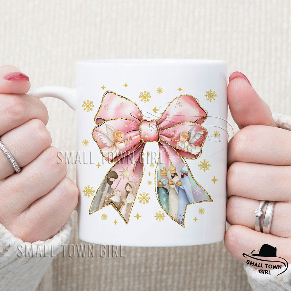 Pink Baby Jesus Christmas Coquette Bow Png Jesus Christmas Coquette Bow Png Christian Christmas Png 6