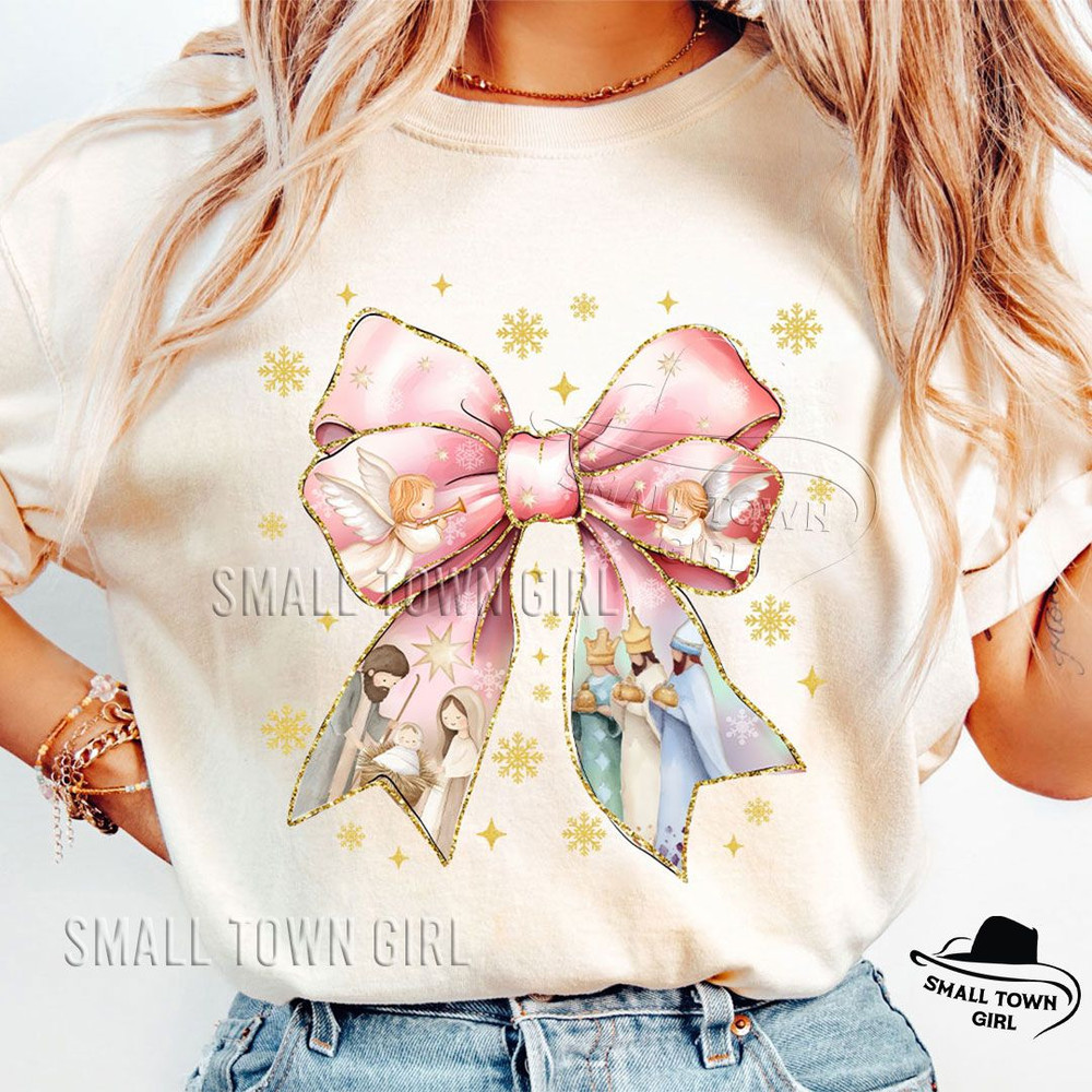 Pink Baby Jesus Christmas Coquette Bow Png Jesus Christmas Coquette Bow Png Christian Christmas Png 1