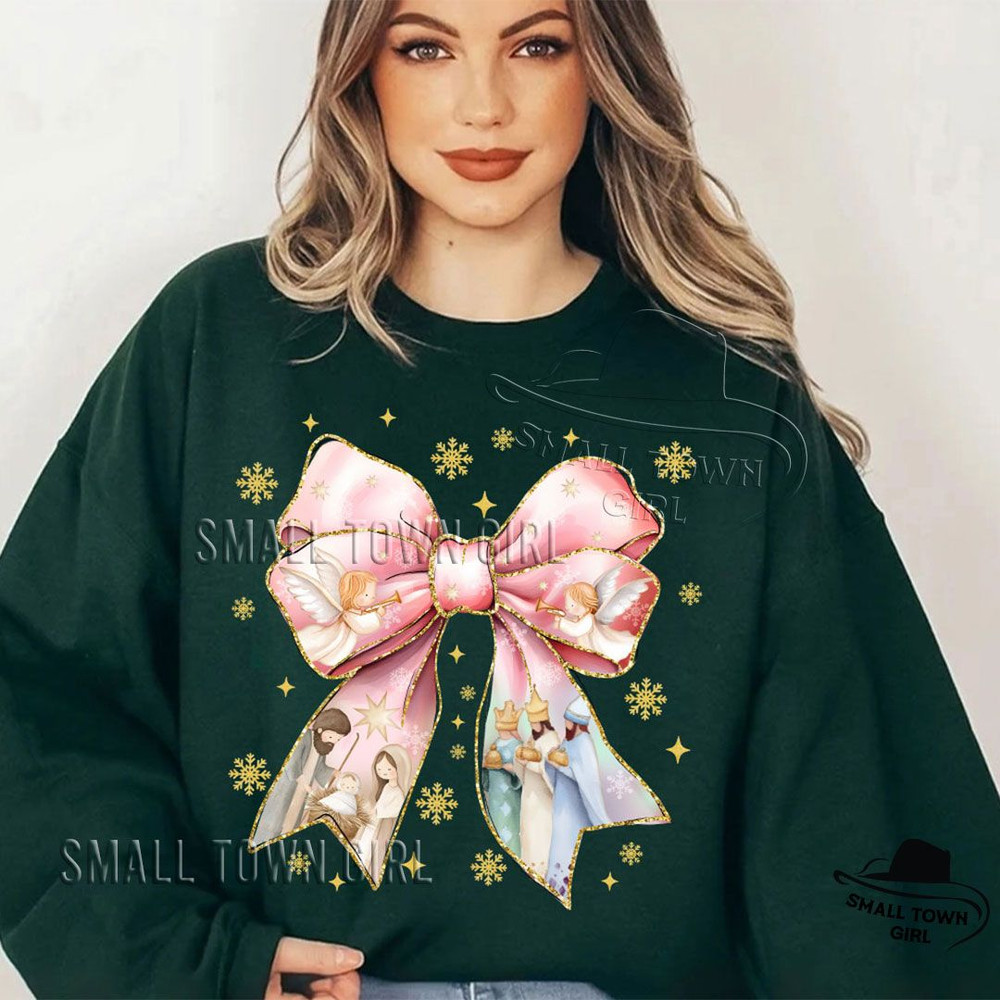Pink Baby Jesus Christmas Coquette Bow Png Jesus Christmas Coquette Bow Png Christian Christmas Png 2