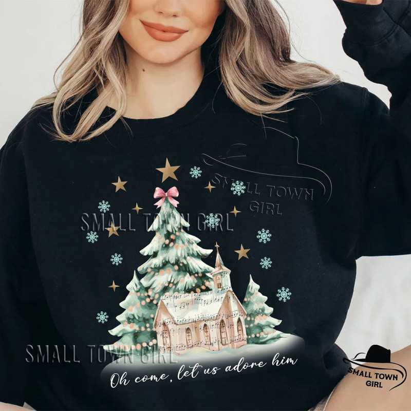 Oh Come Let Us Adore Him Christmas Tree Png Watercolor Christmas Tree Christmas Coquette Bow Tree P 2