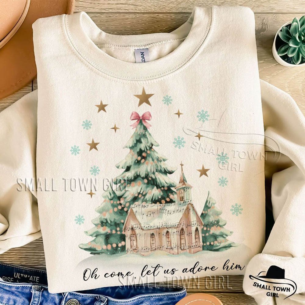 Oh Come Let Us Adore Him Christmas Tree Png Watercolor Christmas Tree Christmas Coquette Bow Tree P 5