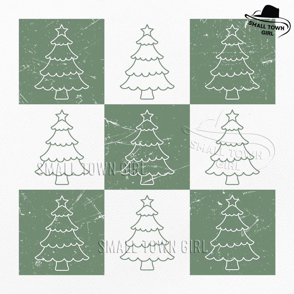 Retro Holiday Christmas Tree Sublimation Png Retro Christmas Tree Png Trendy Checkered Christmas Pn 0