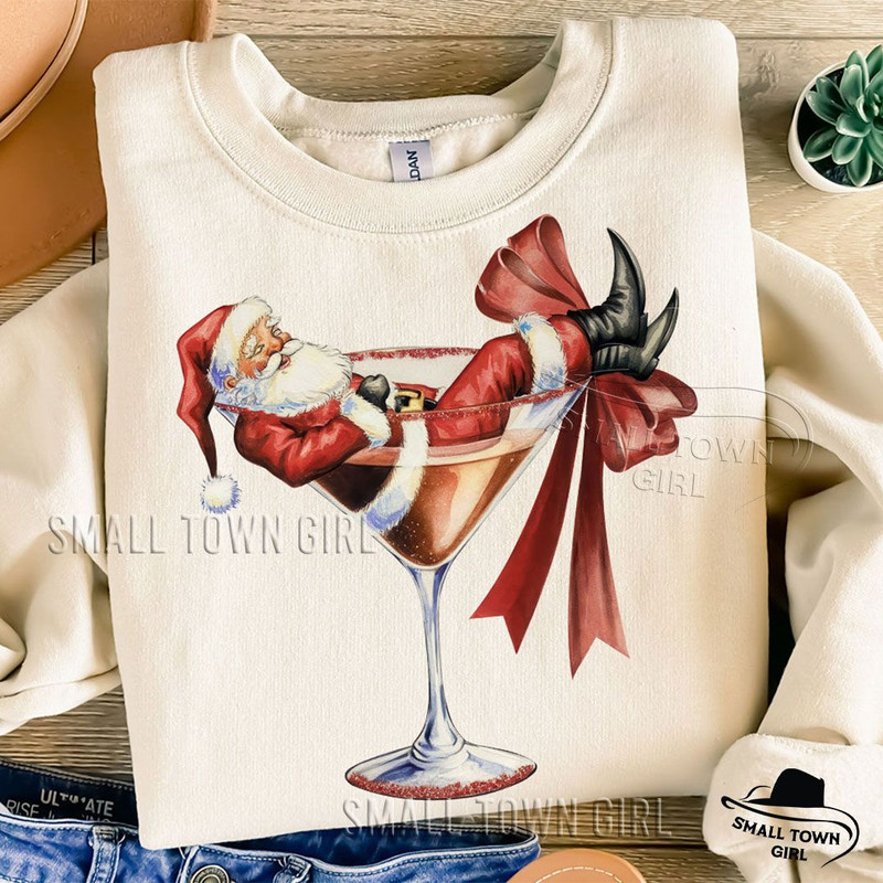 Santa Martini Coquette Christmas Party Png Santa Martini Png Coquette Christmas Png Santa Christmas 6