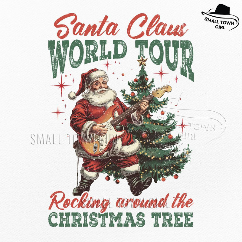 Retro Santa World Tour Christmas Tree Png Retro Santa Claus Png Vintage Christmas Png Funny Christm 0