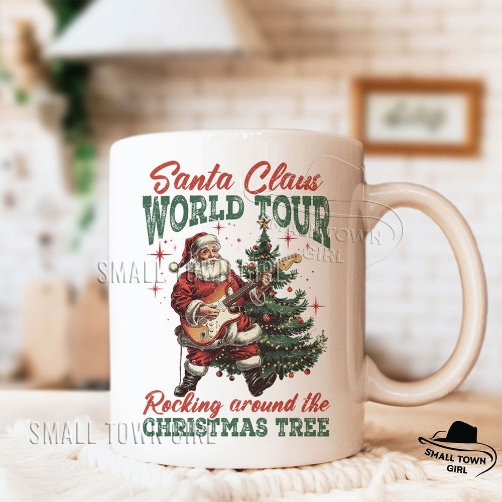 Retro Santa World Tour Christmas Tree Png Retro Santa Claus Png Vintage Christmas Png Funny Christm 5