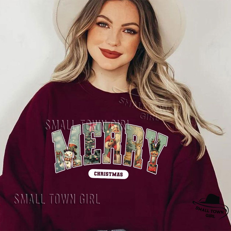 Retro Merry Christmas Santa Reindeer Png Retro Christmas Png Christmas Shirt Png Vintage Christmas  4