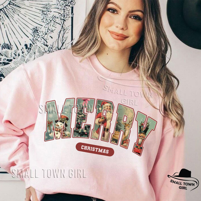 Retro Merry Christmas Santa Reindeer Png Retro Christmas Png Christmas Shirt Png Vintage Christmas  2