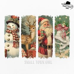 retro christmas santa reindeer snowman png, retro christmas png, christmas shirt png, vintage christmas png, santa claus