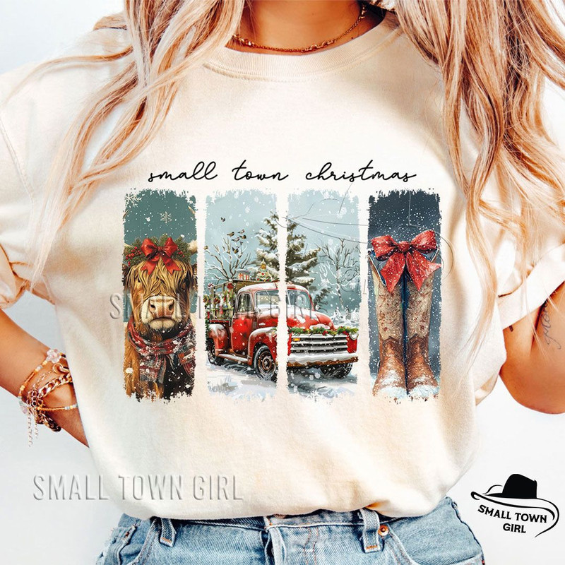 Vintage Small Town Christmas Cowgirl Png Vintage Small Town Christmas Png Cowgirl Png Small Town Gi 1