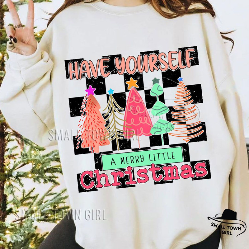Have Yourself A Merry Little Christmas Png Retro Checker Christmas Christmas Tree Png Pink Christma 2