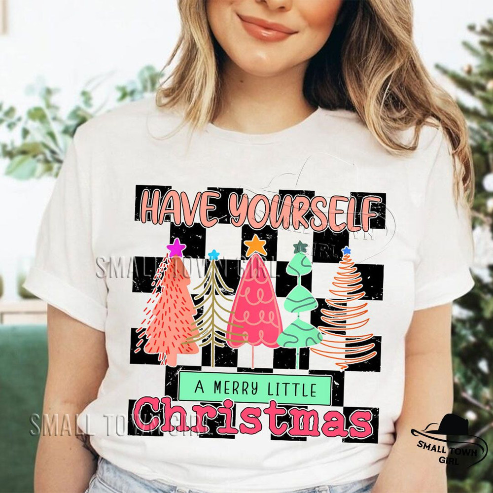 Have Yourself A Merry Little Christmas Png Retro Checker Christmas Christmas Tree Png Pink Christma 3