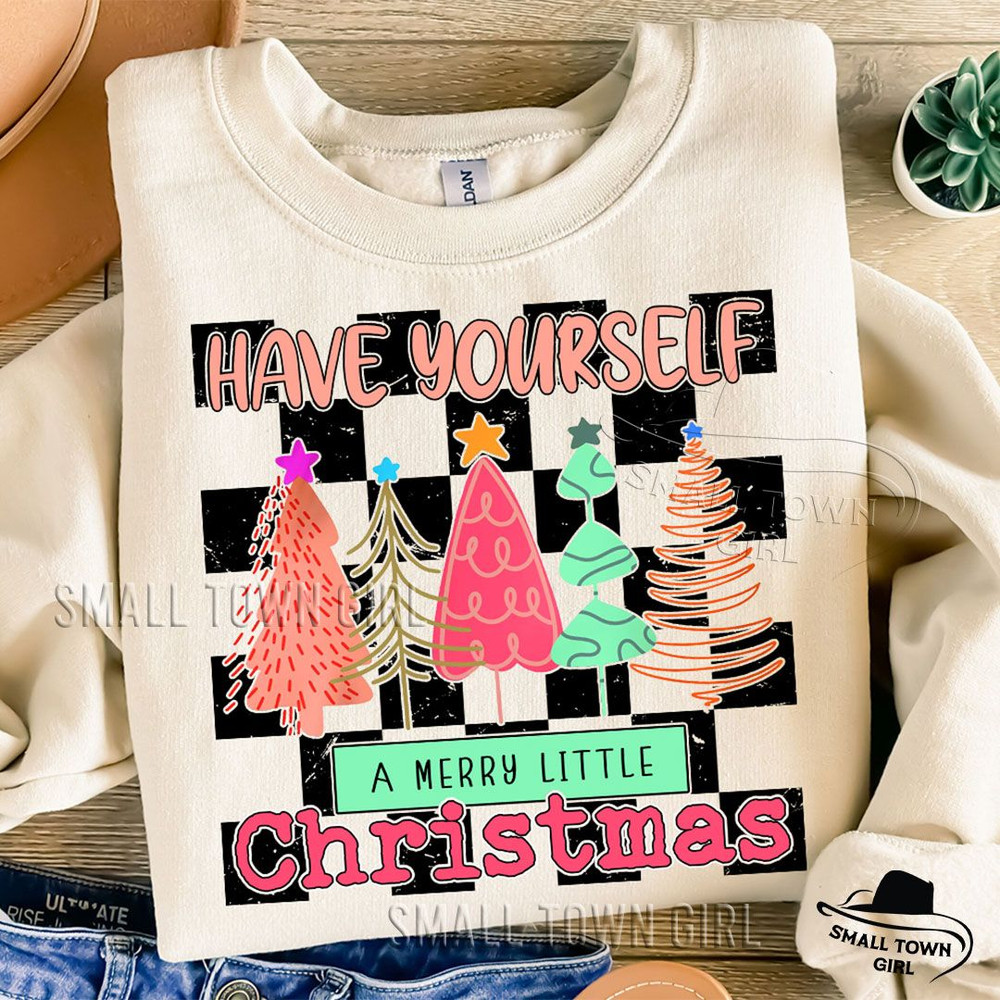 Have Yourself A Merry Little Christmas Png Retro Checker Christmas Christmas Tree Png Pink Christma 4