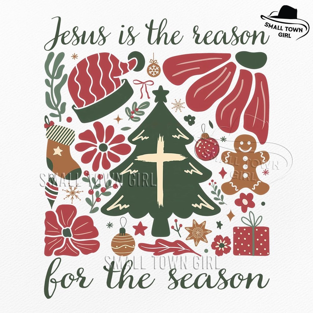 Boho Floral Christmas Jesus Christian Png Jesus Is The Reason Png Boho Floral Christmas Png Be The 0