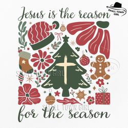 boho floral christmas jesus christian png, jesus is the reason png, boho floral christmas png, be the light png