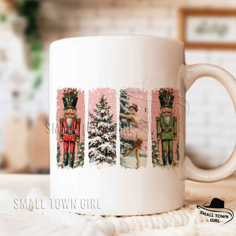 Retro Pink Nutcracker Ballet Christmas Png Preppy Christmas Png Holiday Vibes Png Nutcracker Ballet 7