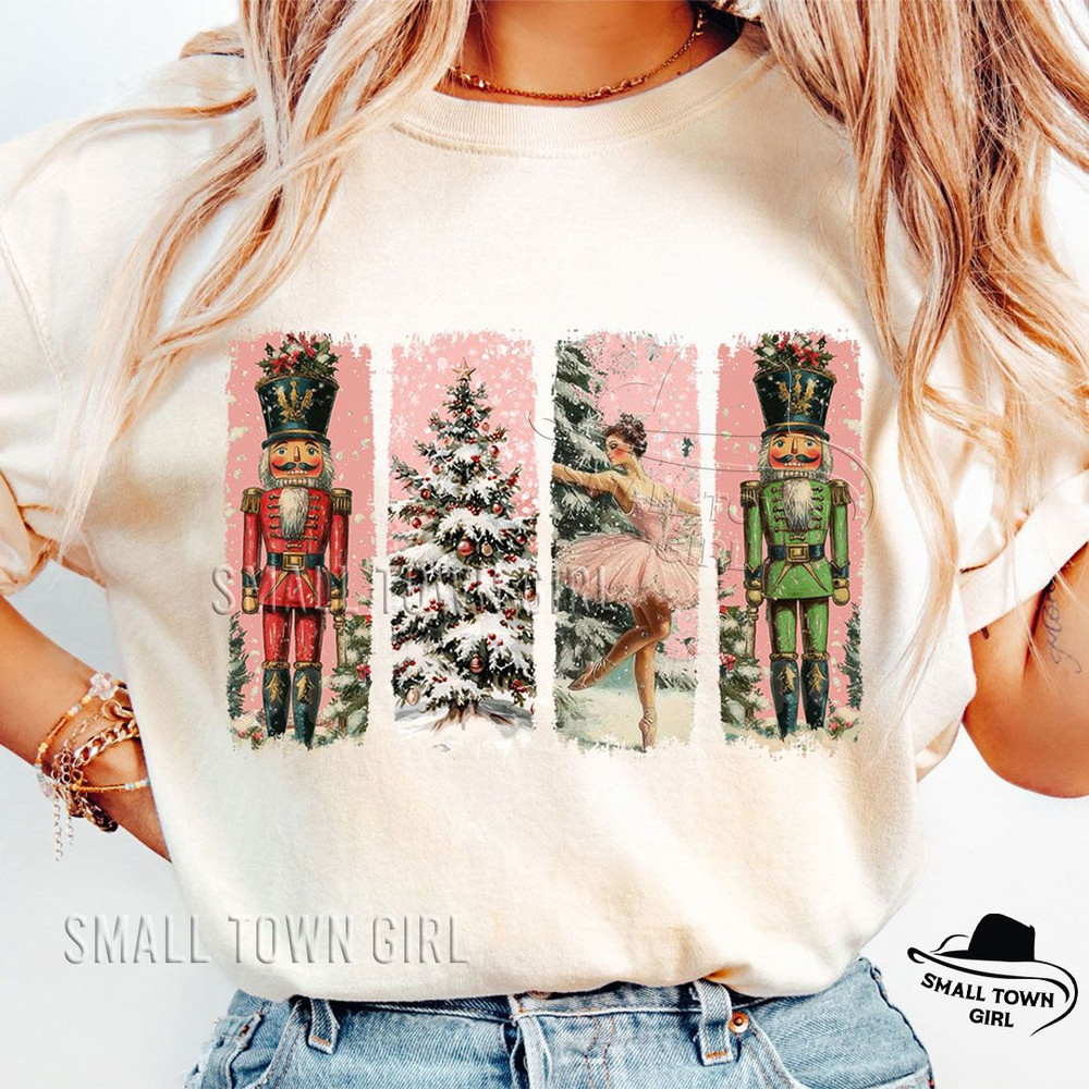 Retro Pink Nutcracker Ballet Christmas Png Preppy Christmas Png Holiday Vibes Png Nutcracker Ballet 1