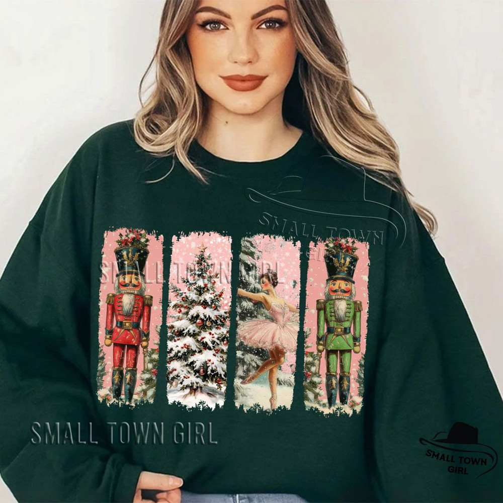 Retro Pink Nutcracker Ballet Christmas Png Preppy Christmas Png Holiday Vibes Png Nutcracker Ballet 2