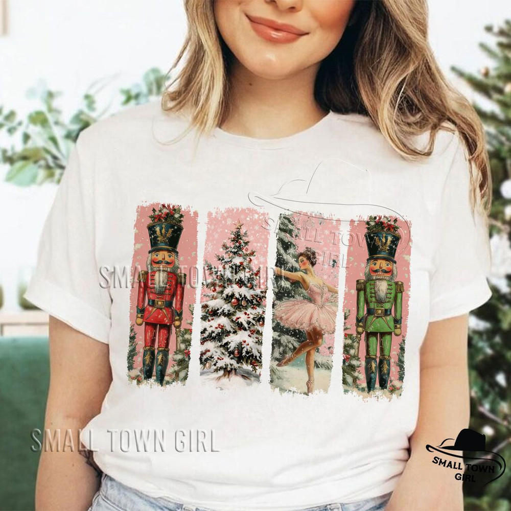 Retro Pink Nutcracker Ballet Christmas Png Preppy Christmas Png Holiday Vibes Png Nutcracker Ballet 5