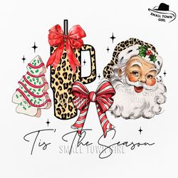 tis the season leopard santa christmas png, christmas coquette bow png, santa png, xmas coquette bow, jesus png