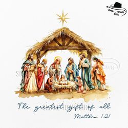christmas jesus manger nativity scene png, the greatest gift of all png, christmas christmas png, jesus christmas png