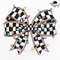 Checkered Coquette Christmas Lights Bow Png Checkered Christmas Png Christmas Lights Bow Png Christ 0
