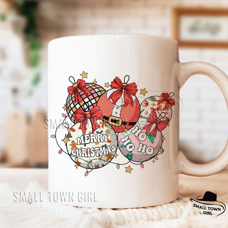 Retro Christmas Ornaments Coquette Bow Png Retro Christmas Ornaments Png Christmas Coquette Bow Png 6