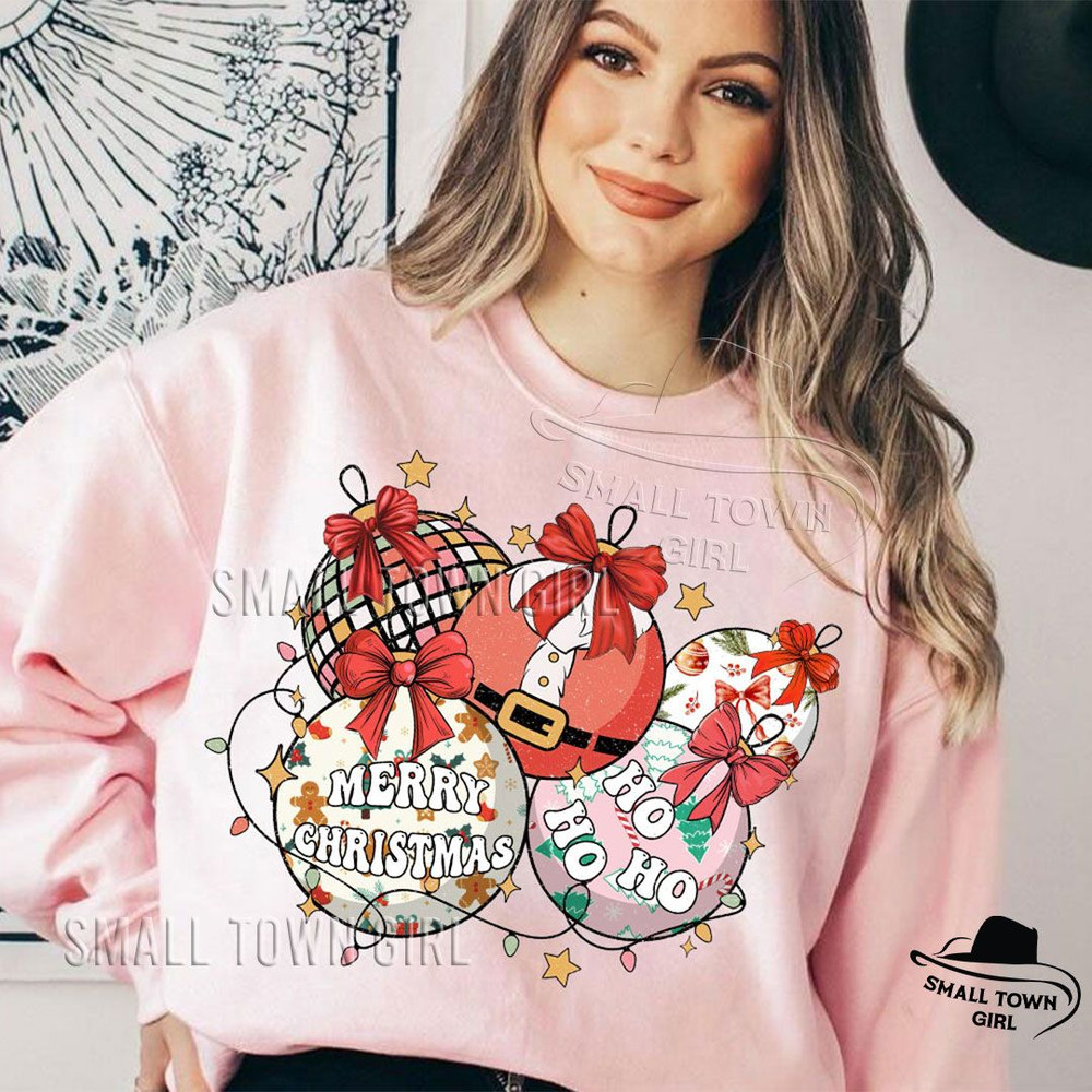 Retro Christmas Ornaments Coquette Bow Png Retro Christmas Ornaments Png Christmas Coquette Bow Png 2