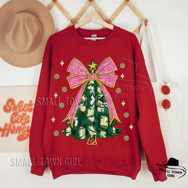 Pink Coquette Glitter Christmas Tree Png Watercolor Christmas Tree Girly Faux Glitter Pink Christma 3