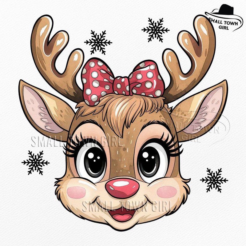Custom Reindeer Christmas With Kid Name Png Girl Christmas Png Cute Christmas Png Coquette Bow Chri 0