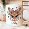 Custom Reindeer Christmas With Kid Name Png Girl Christmas Png Cute Christmas Png Coquette Bow Chri 4