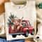 Christmas Highland Cow On Vintage Truck Png Christmas Highland Cow Png Vintage Red Christmas Tree T 1