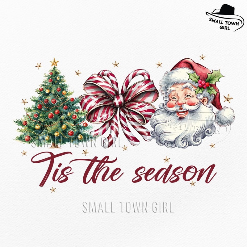 Tis The Season Coquette Christmas Santa Png Retro Christmas Png Tis The Season Png Santa Claus Png 0