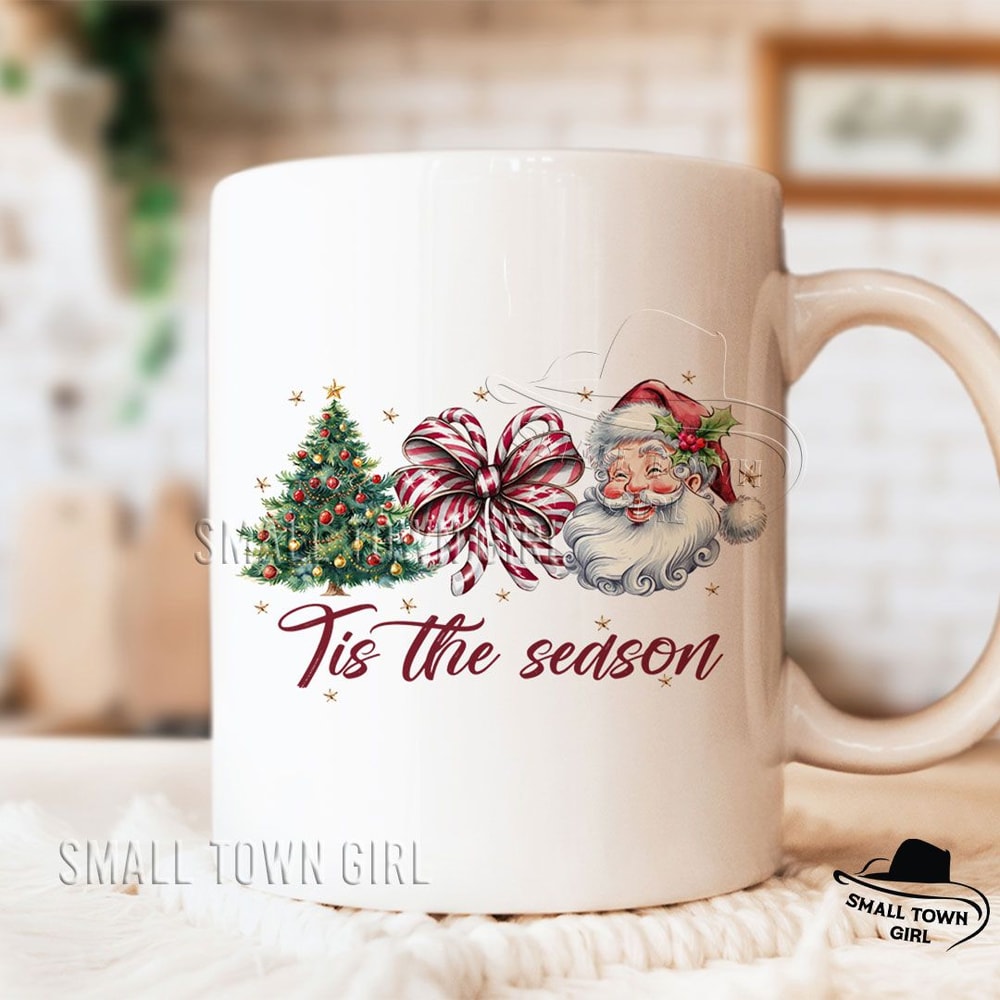 Tis The Season Coquette Christmas Santa Png Retro Christmas Png Tis The Season Png Santa Claus Png 5