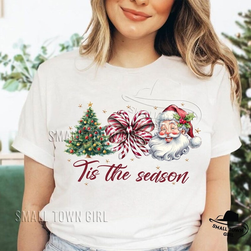 Tis The Season Coquette Christmas Santa Png Retro Christmas Png Tis The Season Png Santa Claus Png 3