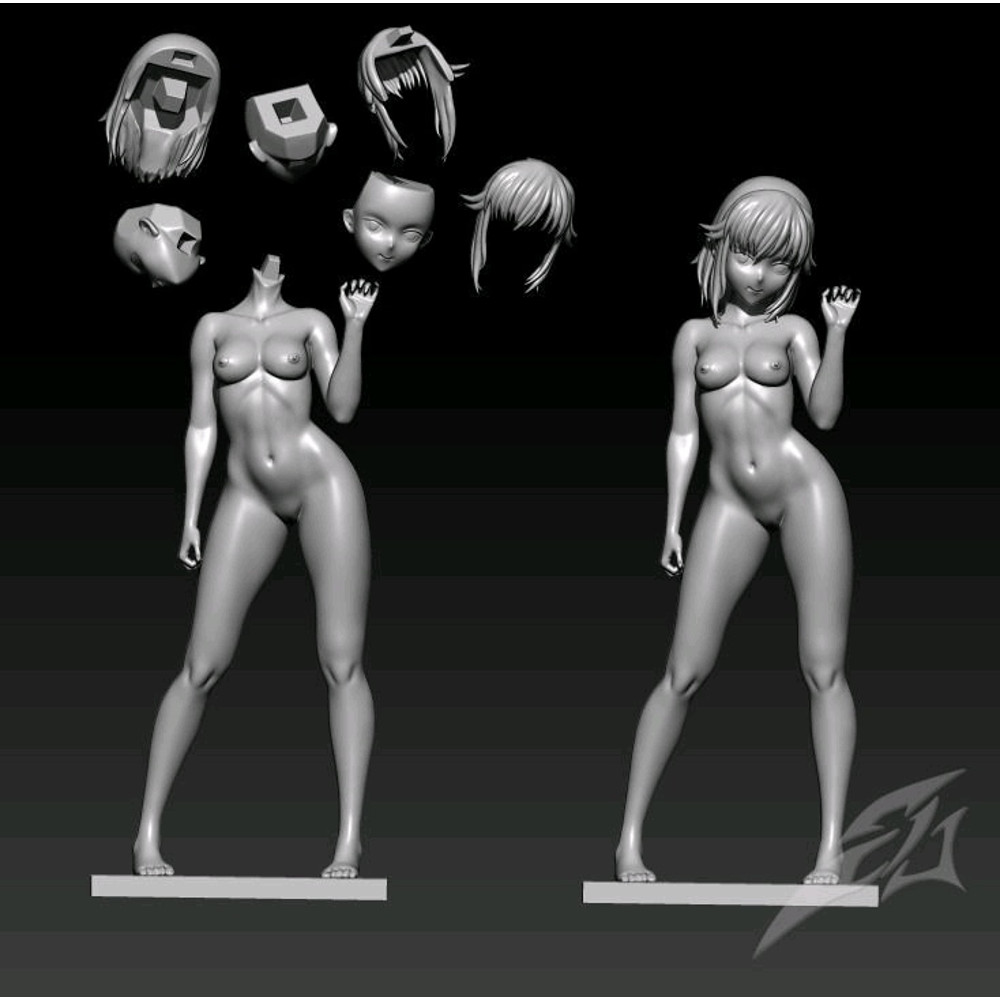 Lady Anita Anime HighQuality 3D STL File For 3D Printing Digital Download 4