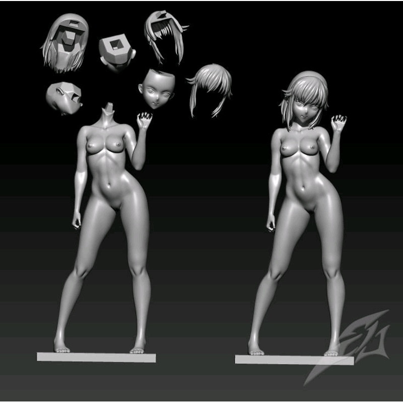 Lady Anita Anime HighQuality 3D STL File For 3D Printing Digital Download 4