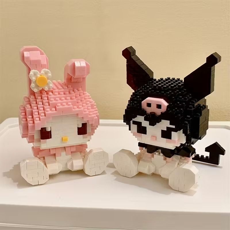 DIY Hello Kitty Mini Block Set Cute 3D Puzzle Figure Kawaii Cartoon Collectible Building Toy Gift 2