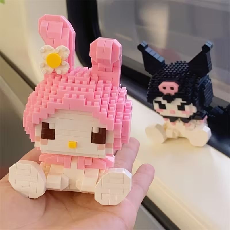 DIY Hello Kitty Mini Block Set Cute 3D Puzzle Figure Kawaii Cartoon Collectible Building Toy Gift 5