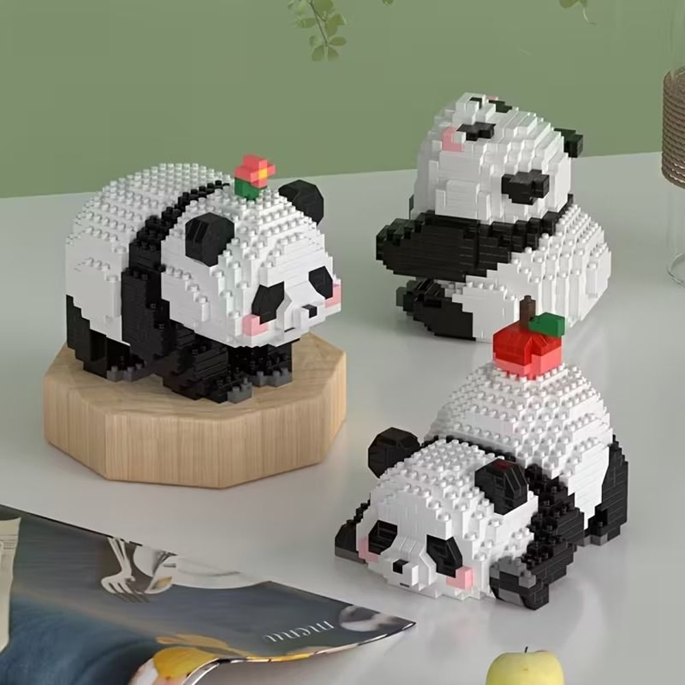 DIY 3in1 Panda 3D Building Block Set Cute Cartoon Animal Puzzle Creative Handmade Toy Gift For Ki 1