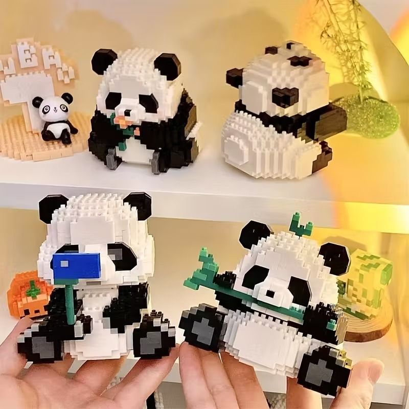 DIY 3in1 Panda 3D Building Block Set Cute Cartoon Animal Puzzle Creative Handmade Toy Gift For Ki 2