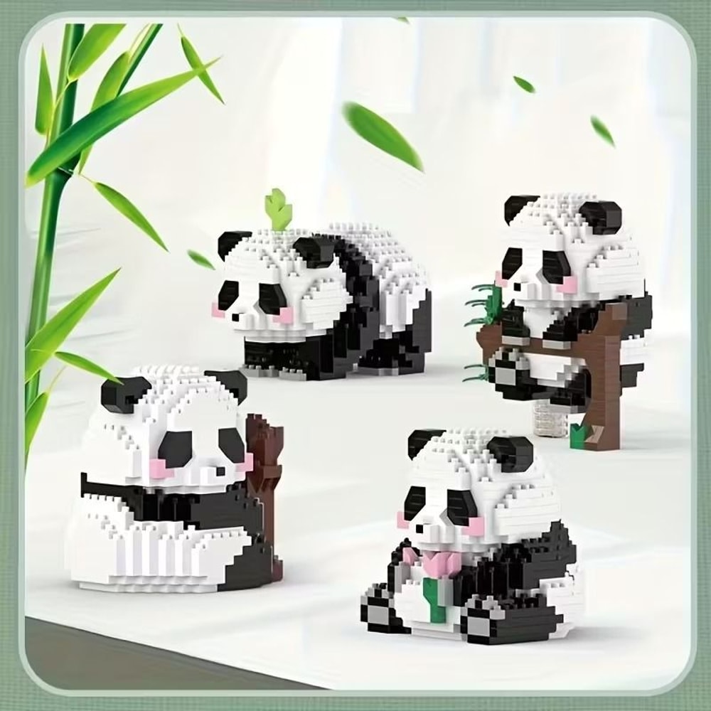 DIY 3in1 Panda 3D Building Block Set Cute Cartoon Animal Puzzle Creative Handmade Toy Gift For Ki 3