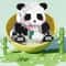 DIY 3in1 Panda 3D Building Block Set Cute Cartoon Animal Puzzle Creative Handmade Toy Gift For Ki 5