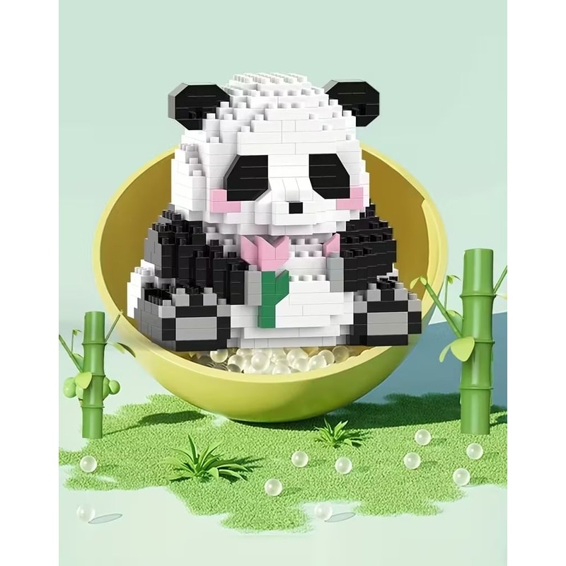 DIY 3in1 Panda 3D Building Block Set Cute Cartoon Animal Puzzle Creative Handmade Toy Gift For Ki 5