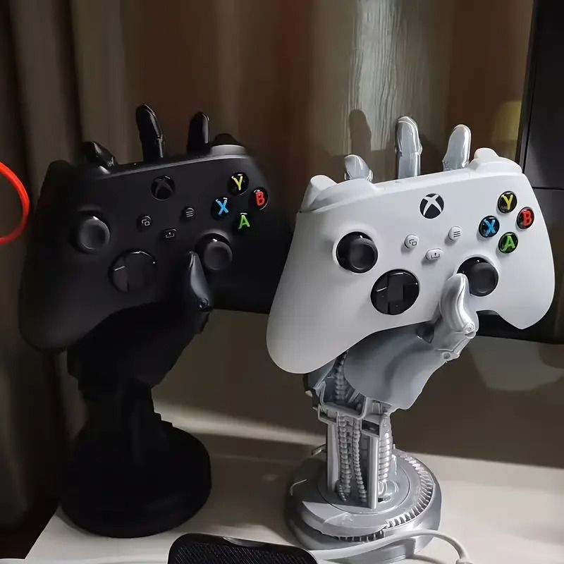 Cyberpunk 3D Printed Game Controller Stand  Futuristic Robotic Hand Design  Multifunctional ABS Des 6